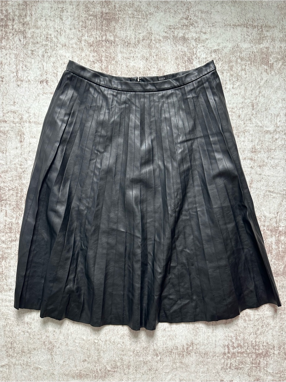 J.Crew Faux Leather Pleated Skirt in Black - EUC - Picture 11 of 15